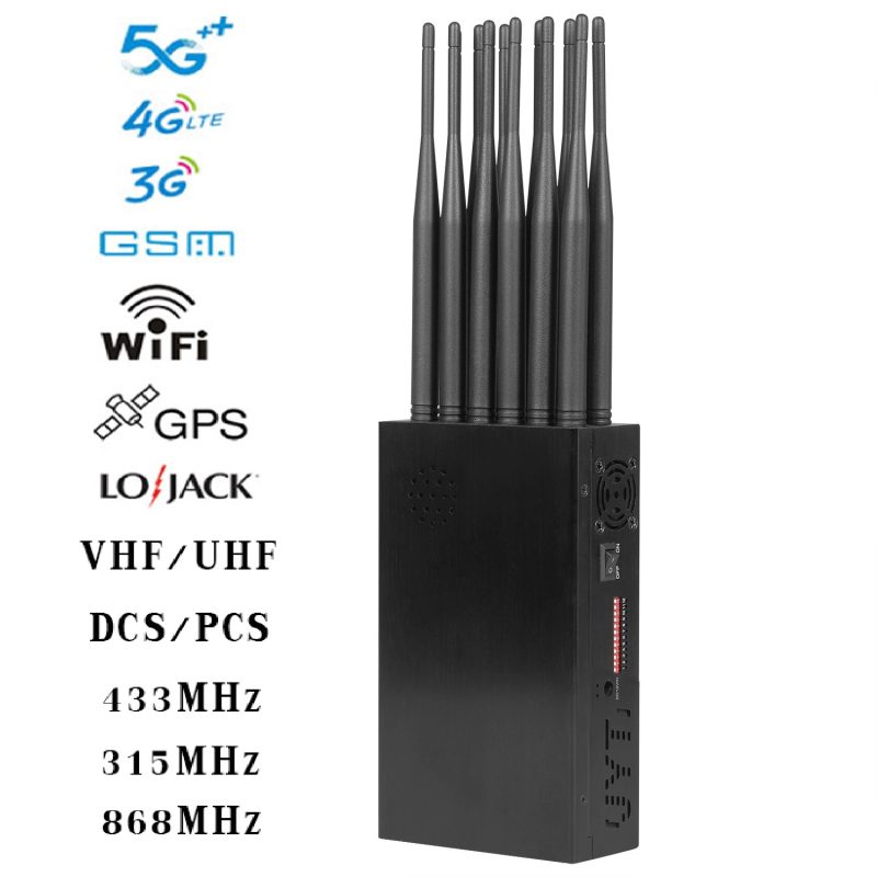 Portable 5G cellular signal jammer with Comprehensive RF Blocking