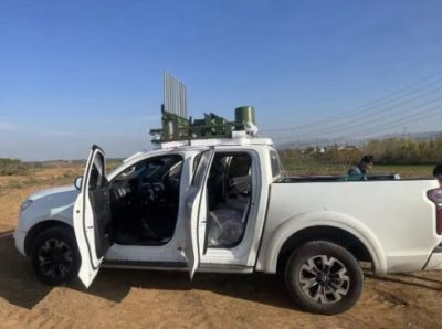 Vehicle-mounted drone scrambler